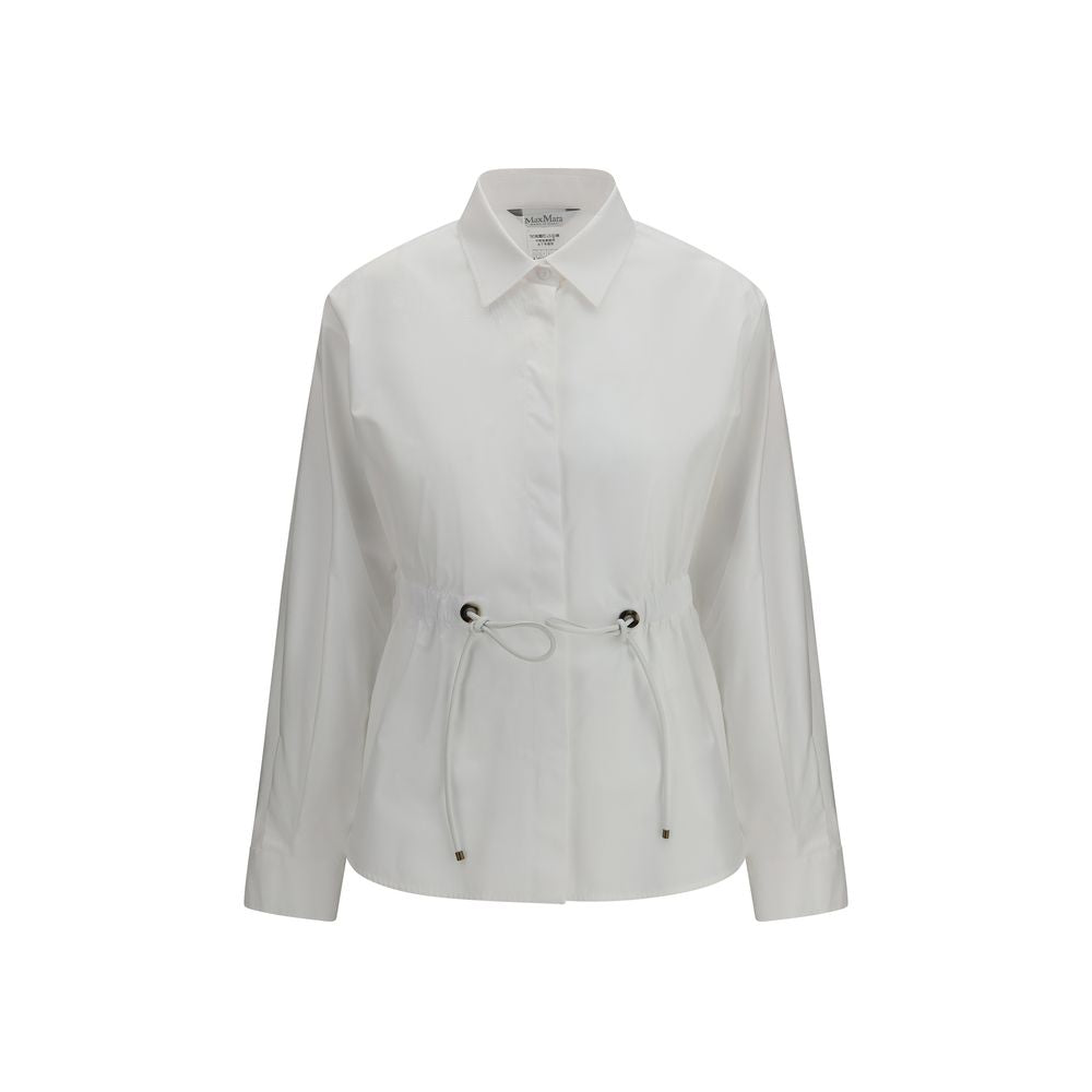 Max Mara White Cotton Dress Women's Shirt