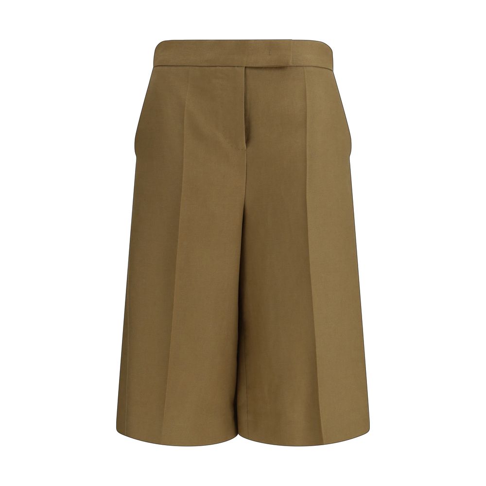 Max Mara Bicolor Linen Bermuda Women's Shorts