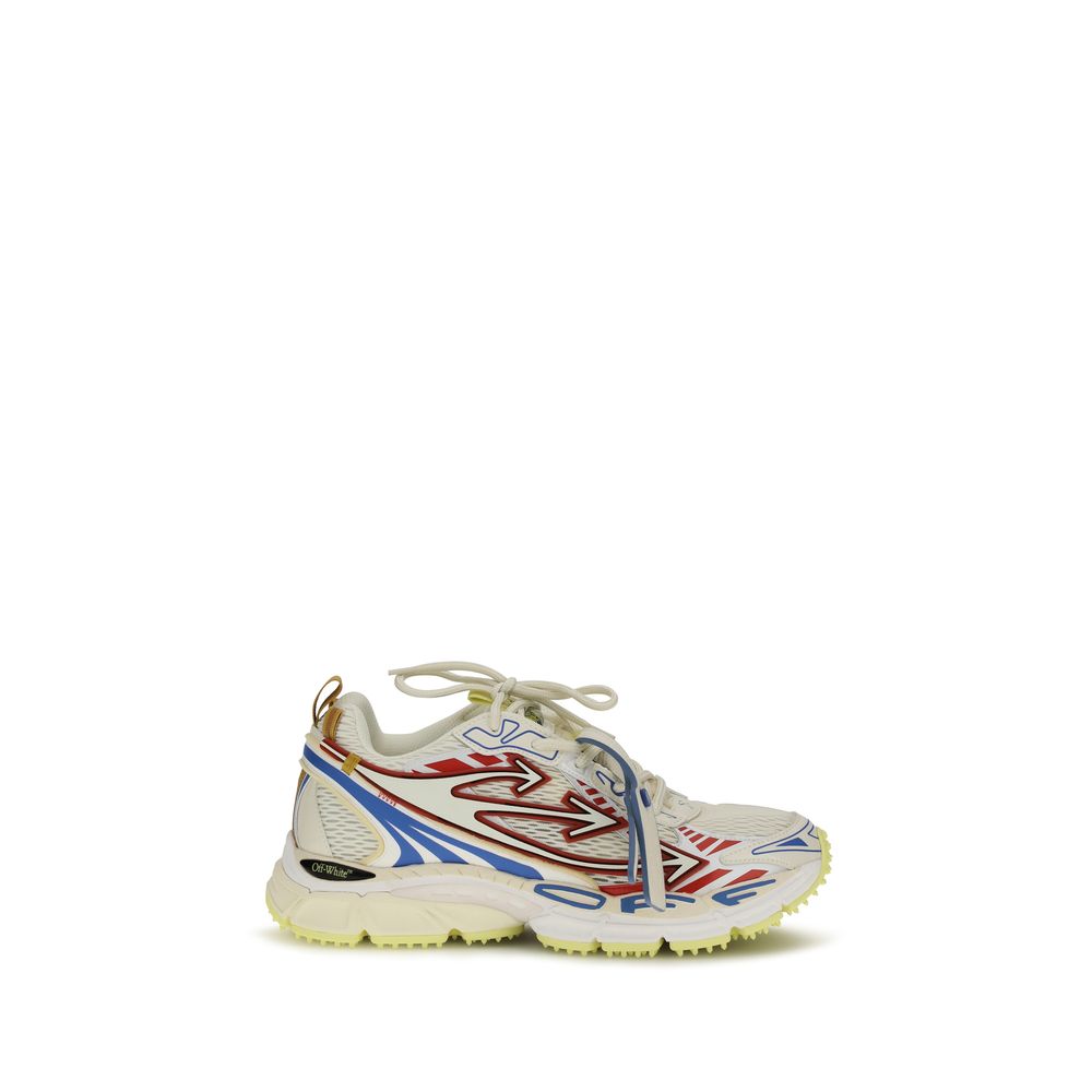 Off-White Multicolor Polyester Athletic Men's Sneakers