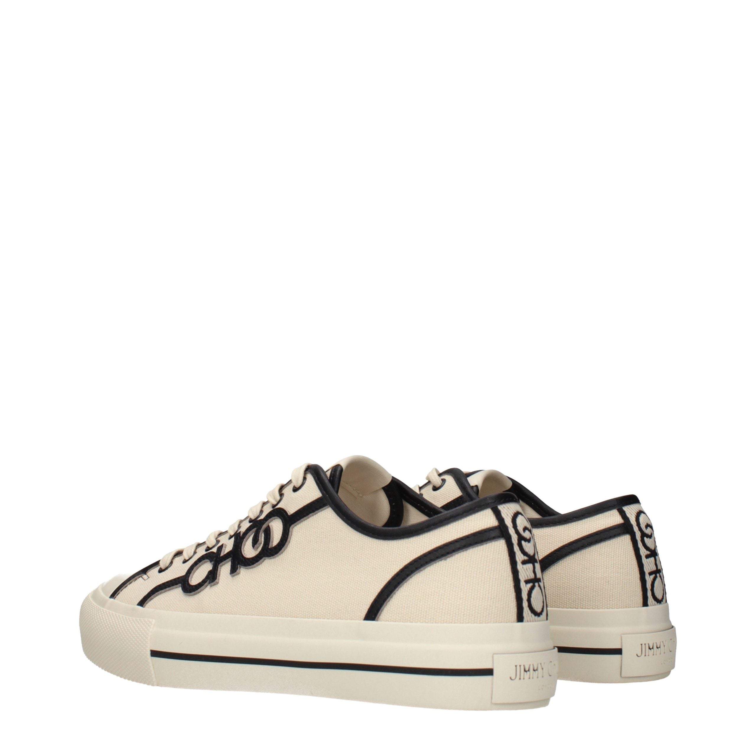 Jimmy Choo Beige Fabric Low Top Men's Sneakers