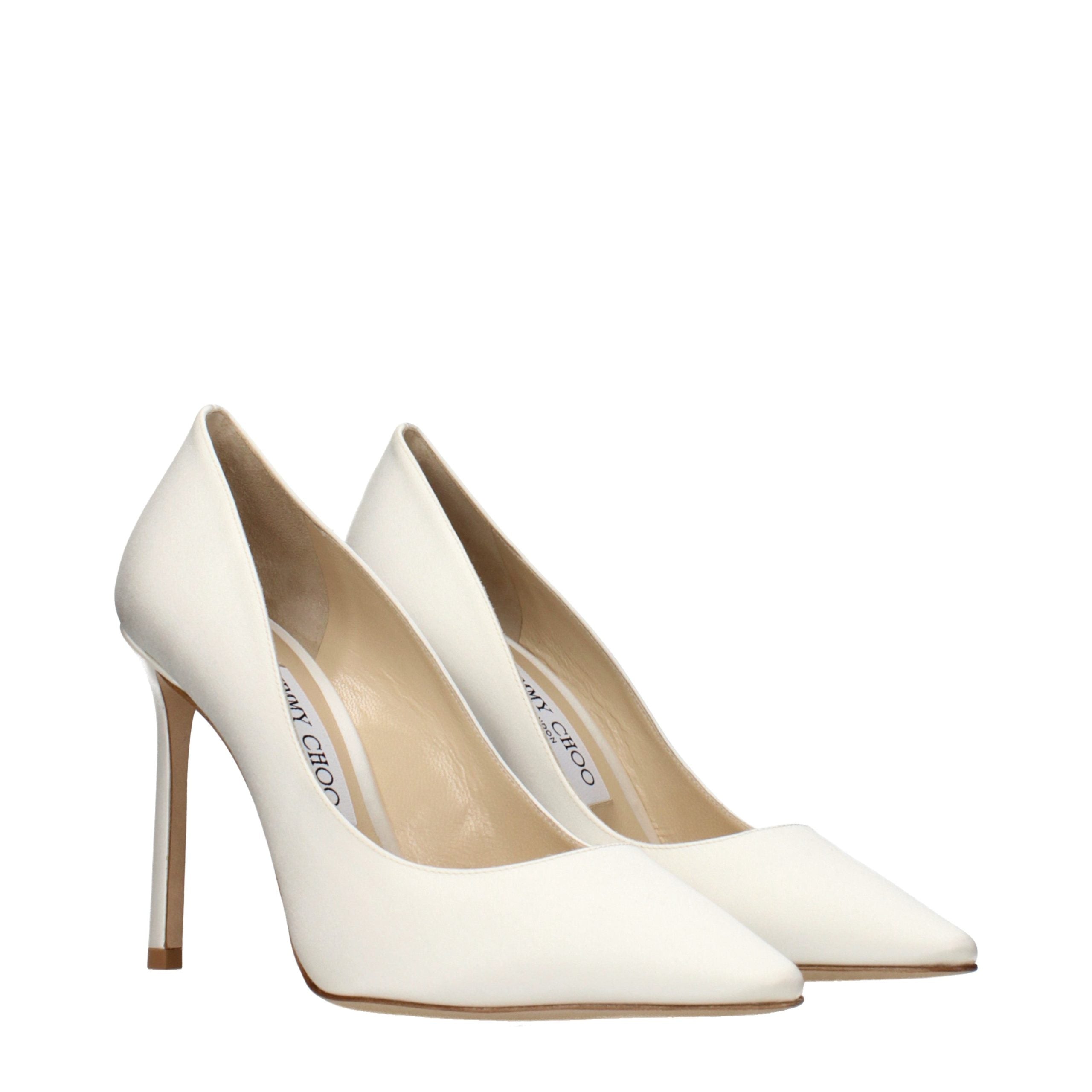 Jimmy Choo Beige Satin Platform Women's Pumps