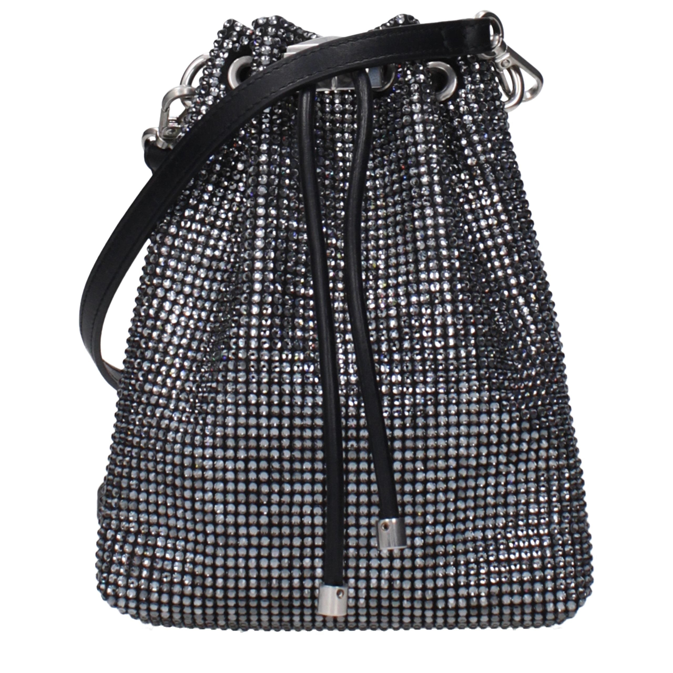 Jimmy Choo Black Satin Crossbody Women's Bag