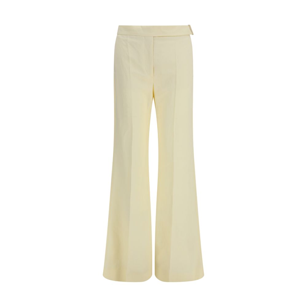 Max Mara Beige Viscose Flared Women's Pants