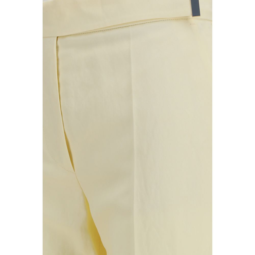 Max Mara Beige Viscose Flared Women's Pants