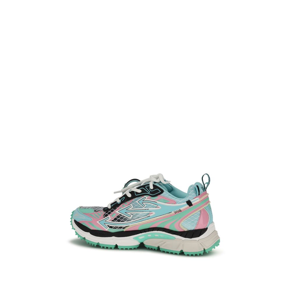 Off-White Multicolor Polyester Athletic Women's Sneakers