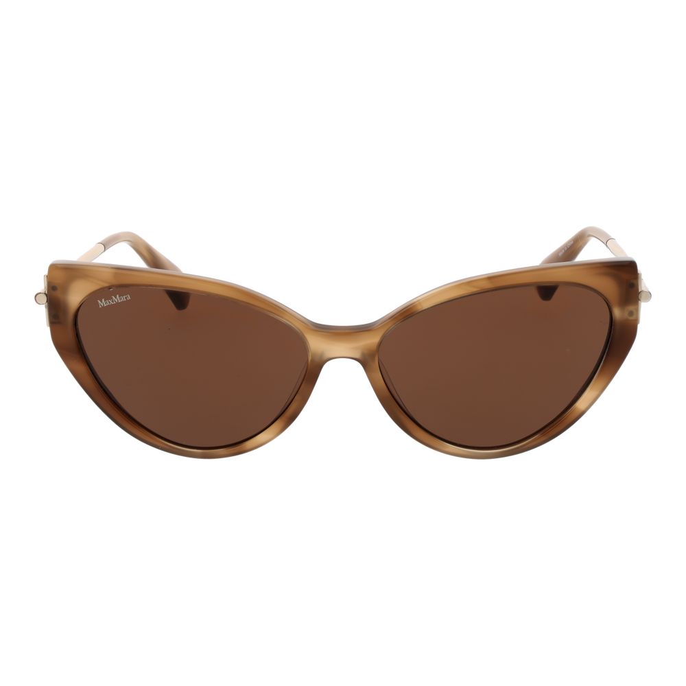 Max Mara Brown Acetate Women's Sunglasses