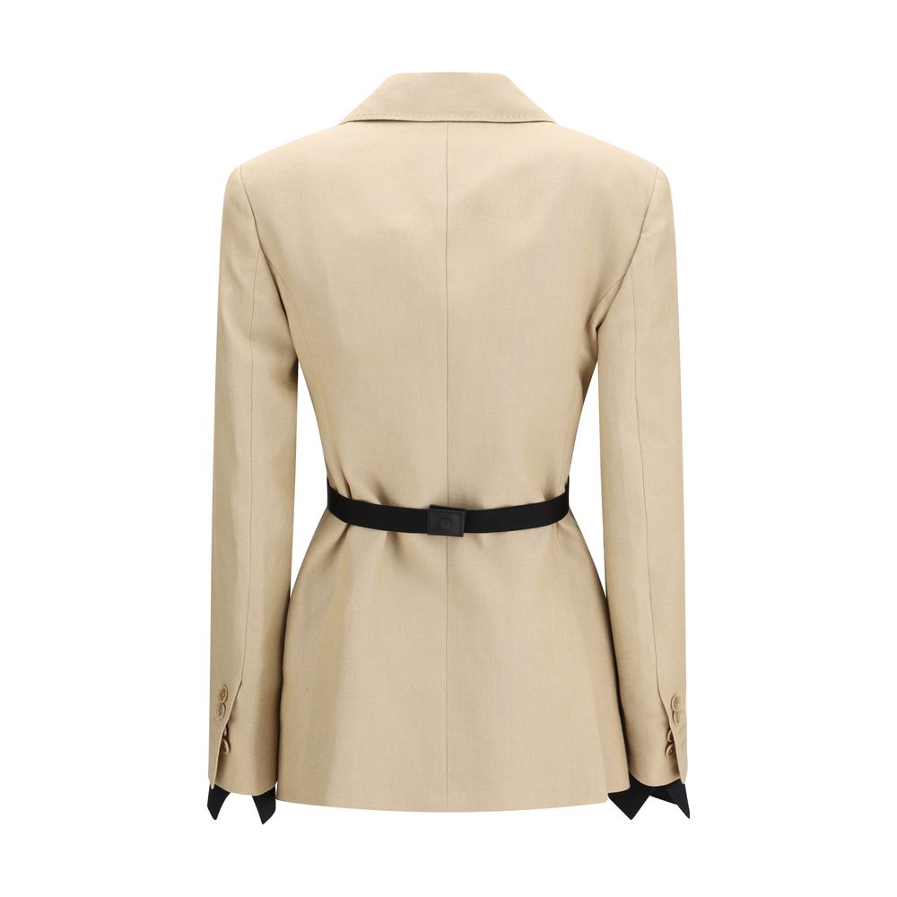 Max Mara Beige Linen Women's Coat