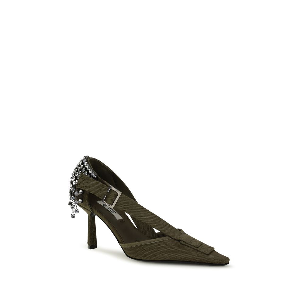 Prada Bicolor Cotton High Heel Women's Pumps