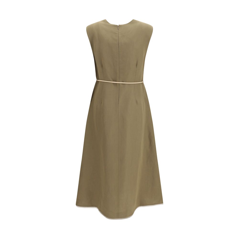 Fabiana Filippi Bicolor Viscose Long Women's Dress