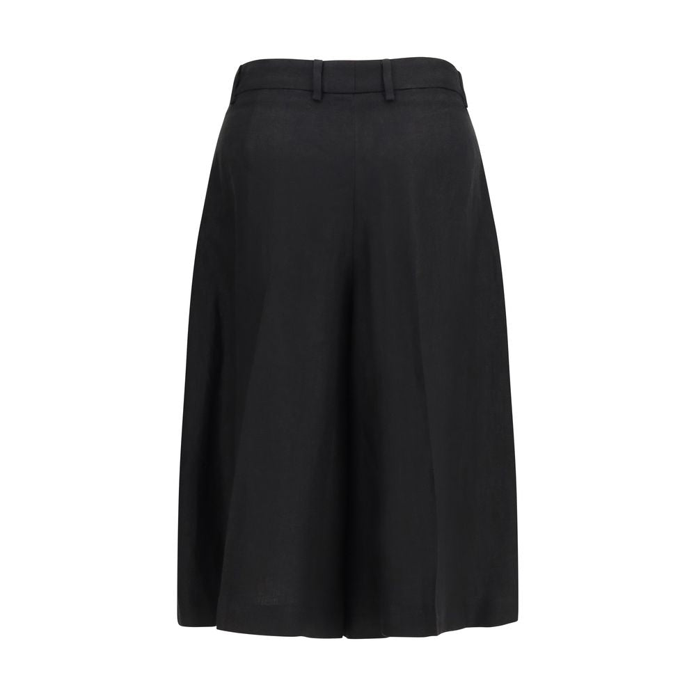 Lardini Black Viscose Bermuda Women's Shorts