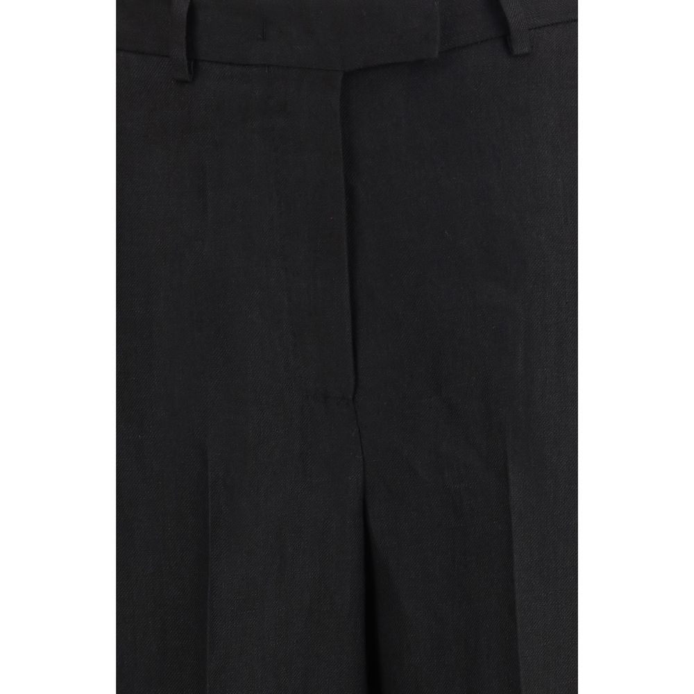 Lardini Black Viscose Bermuda Women's Shorts
