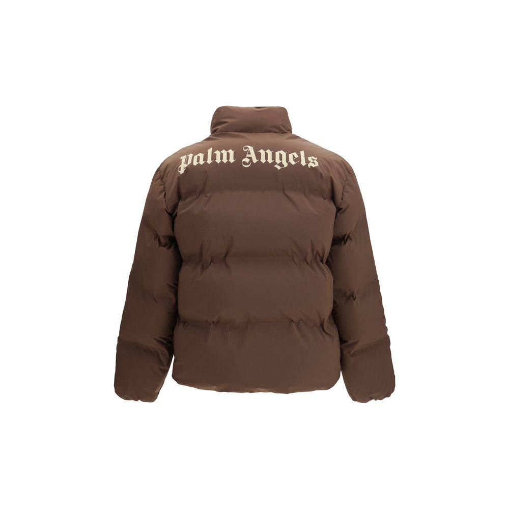 Palm Angels Brown Polyamide Full-Length Men's Jacket