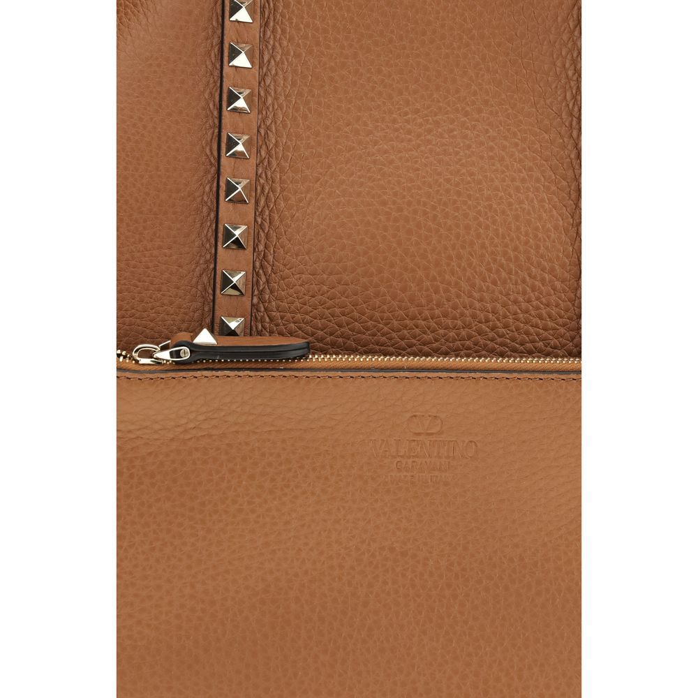 Valentino Garavani Brown Calf Leather Bos Taurus Shoulder Women's Bag