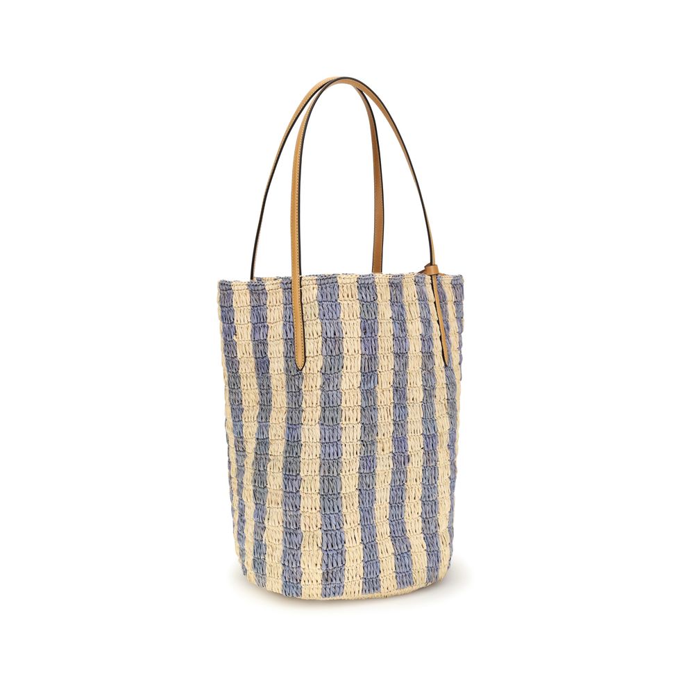 Valentino Garavani Blue Raffia Backet Women's Bag