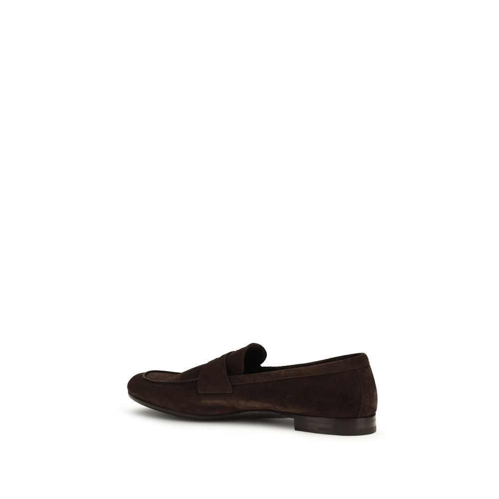 Prada Brown Calf Leather Bos Taurus Slip-On Men's Loafers