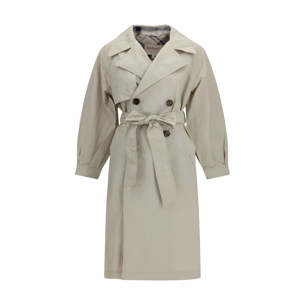 Barbour Beige Polyamide Trench Women's Coat