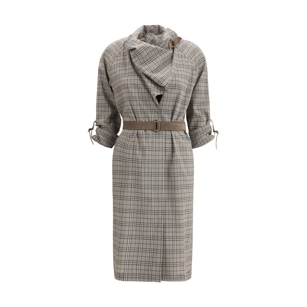 Burberry Gray Wool Casual Women's Dress
