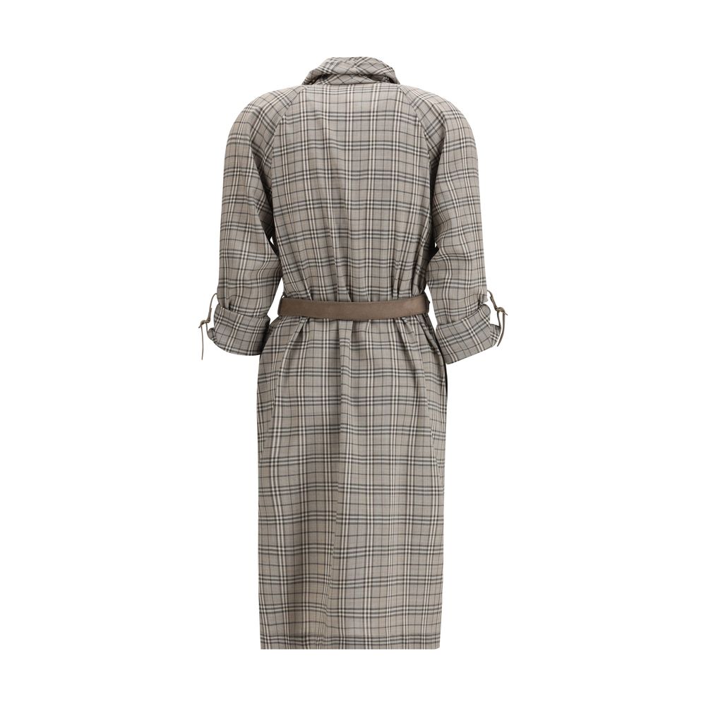 Burberry Gray Wool Casual Women's Dress