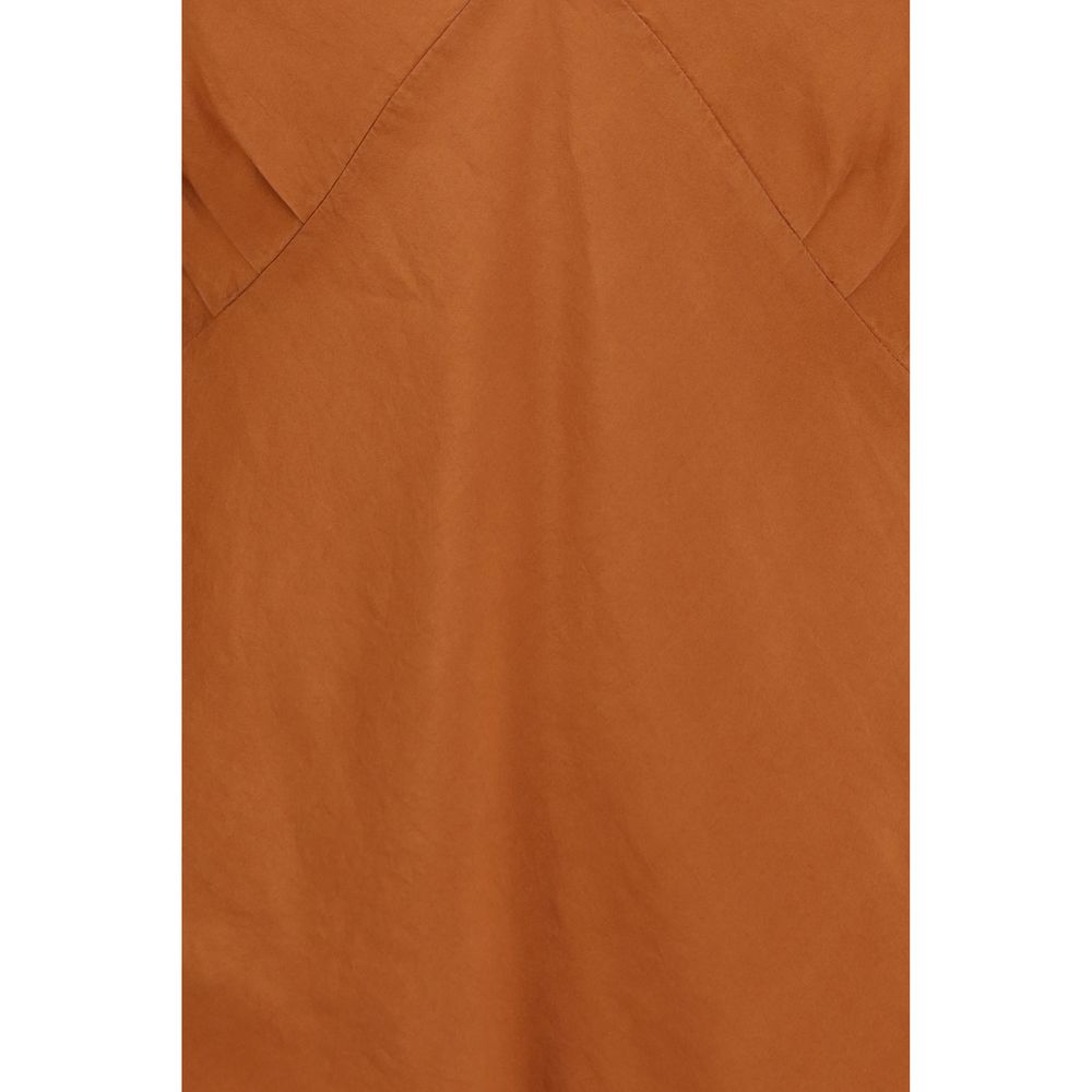 Forte_Forte Orange Silk Sleeveles Women's T-Shirt