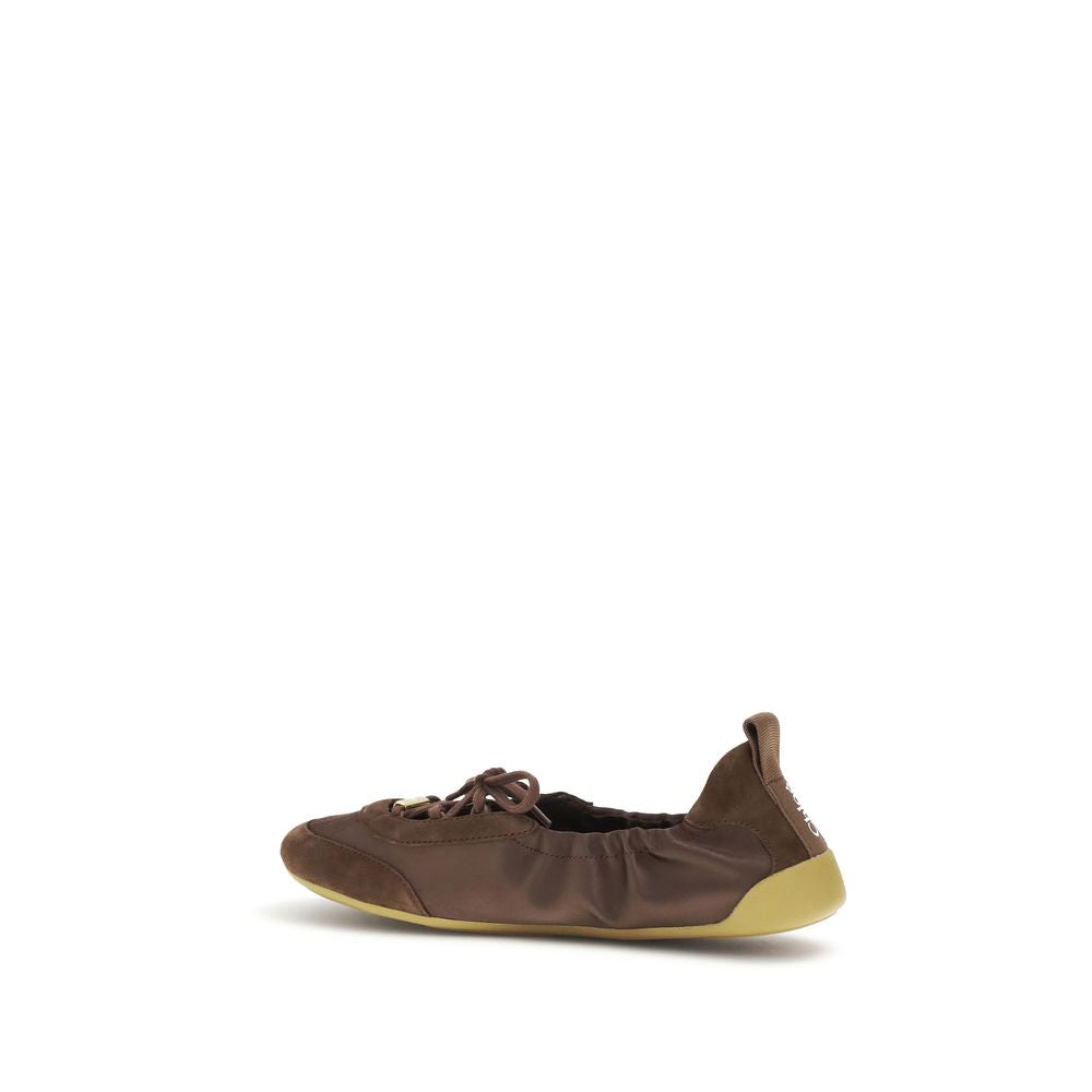 Chloé Brown Polyester Ballet Women's Flats
