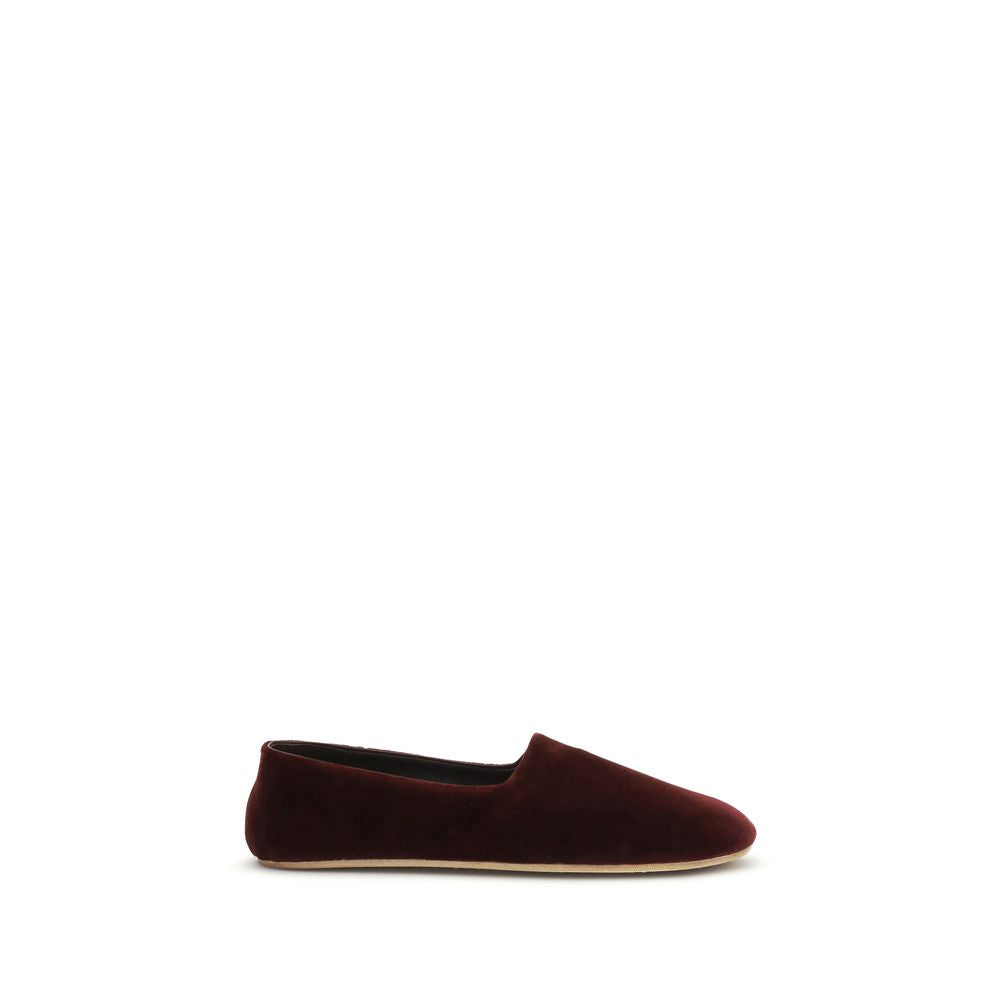The Row Bordeaux Cotton Slip-On Women's Loafers