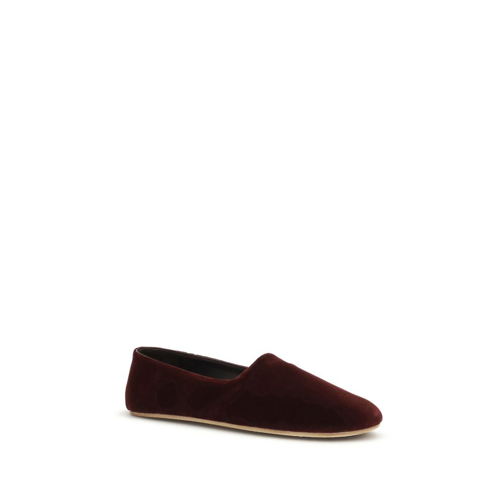 The Row Bordeaux Cotton Slip-On Women's Loafers