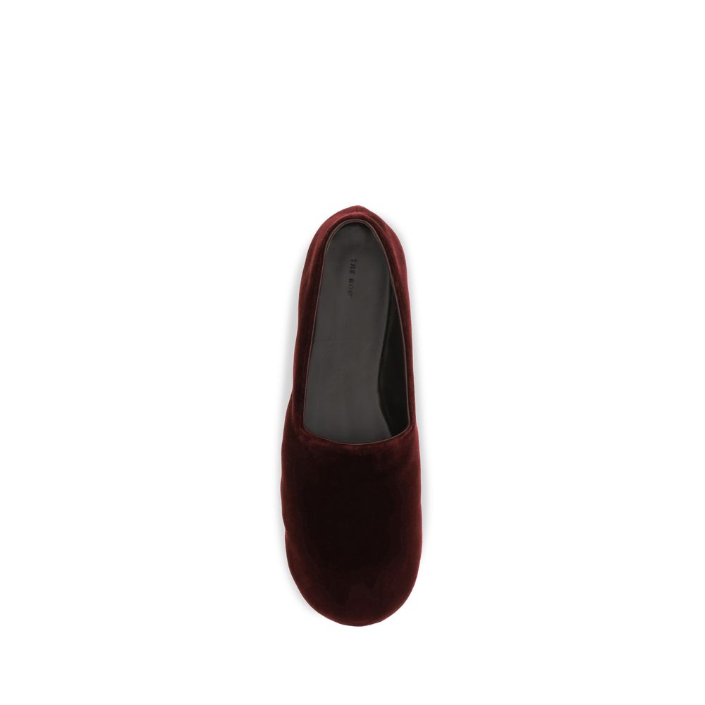 The Row Bordeaux Cotton Slip-On Women's Loafers