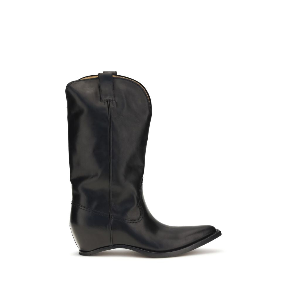 Maison Margiela Black Calf Leather Bos Taurus Men's Boots
