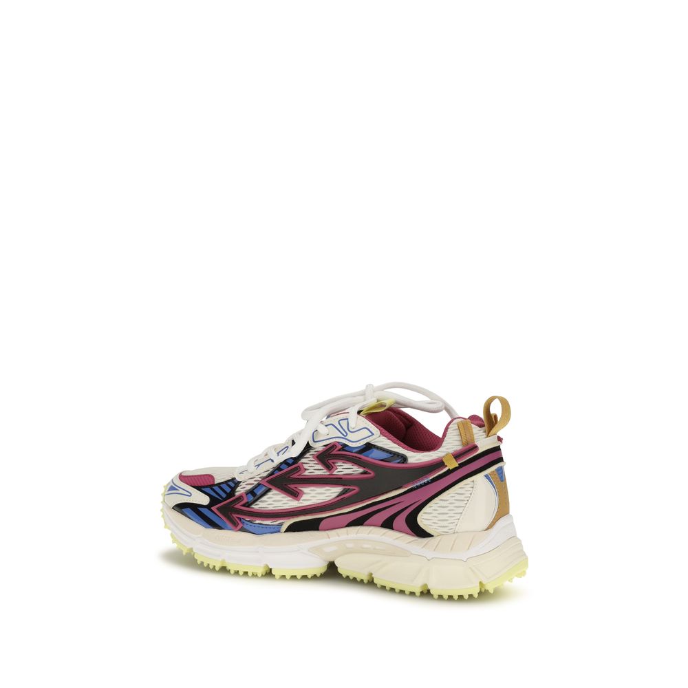 Off-White Multicolor Polyamide Athletic Women's Sneakers