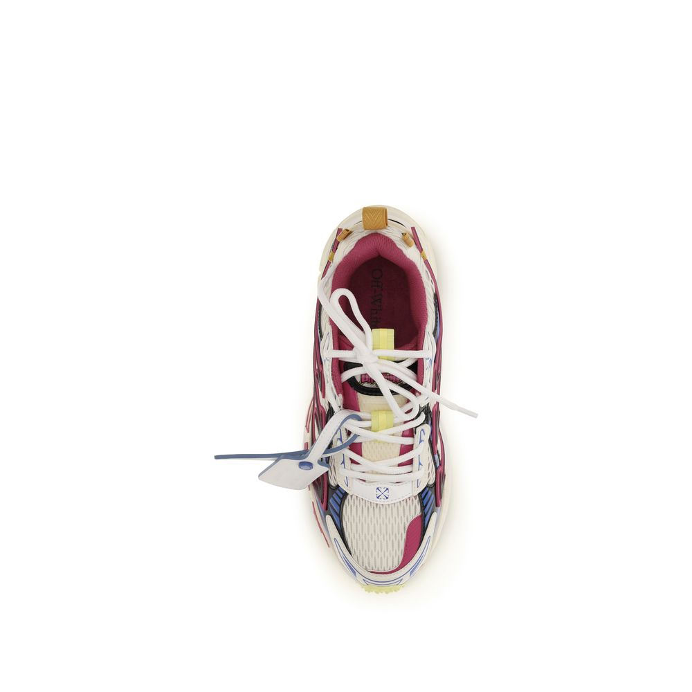 Off-White Multicolor Polyamide Athletic Women's Sneakers