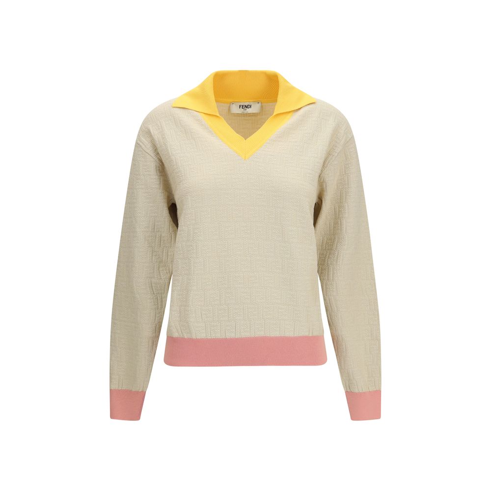 Fendi Beige Cotton Women's Sweatshirt