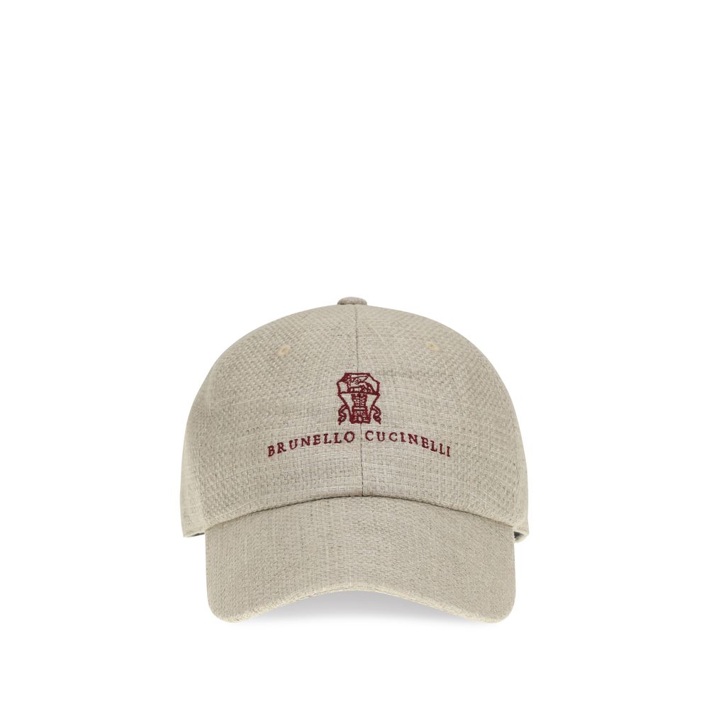 Brunello Cucinelli Beige Silk Cap (Baseball Men's Hat)