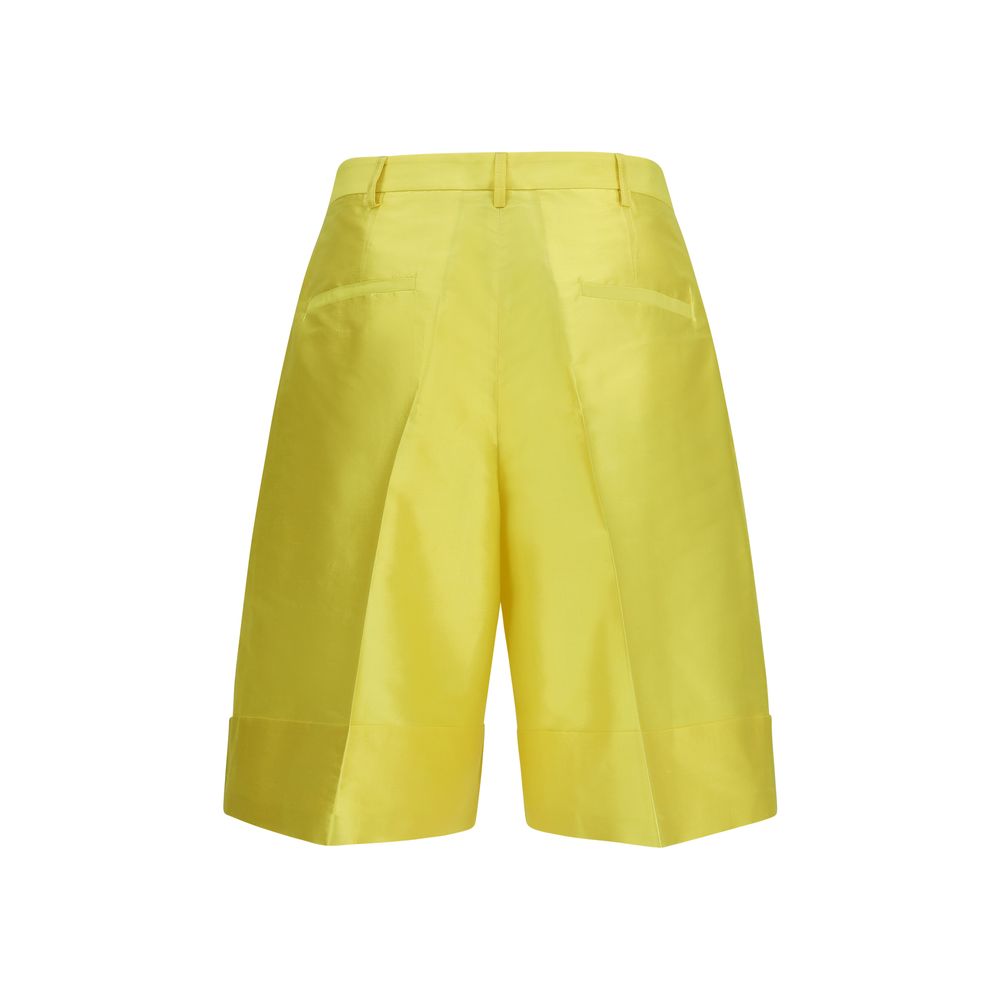 Sara Roka Bicolor Silk Bermuda Women's Shorts