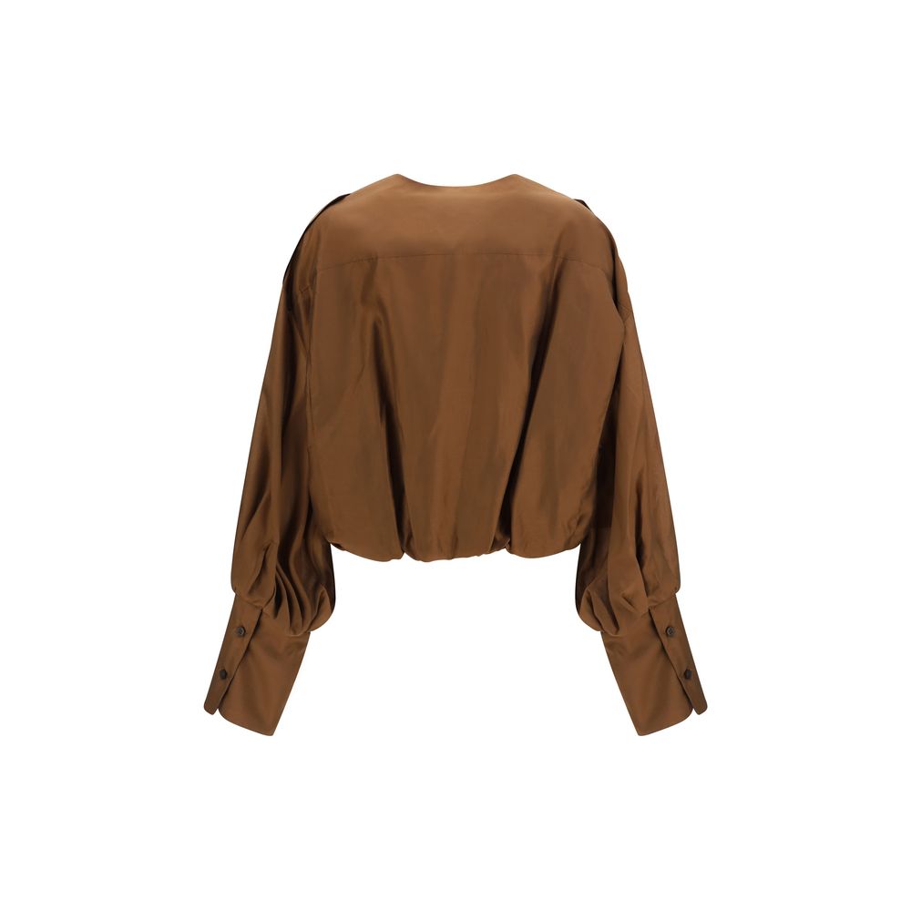The Latest Brown Lycra Women's Shirt