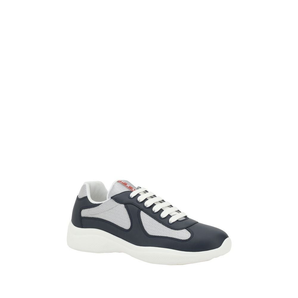Prada Blue Polyamide Athletic Men's Sneakers