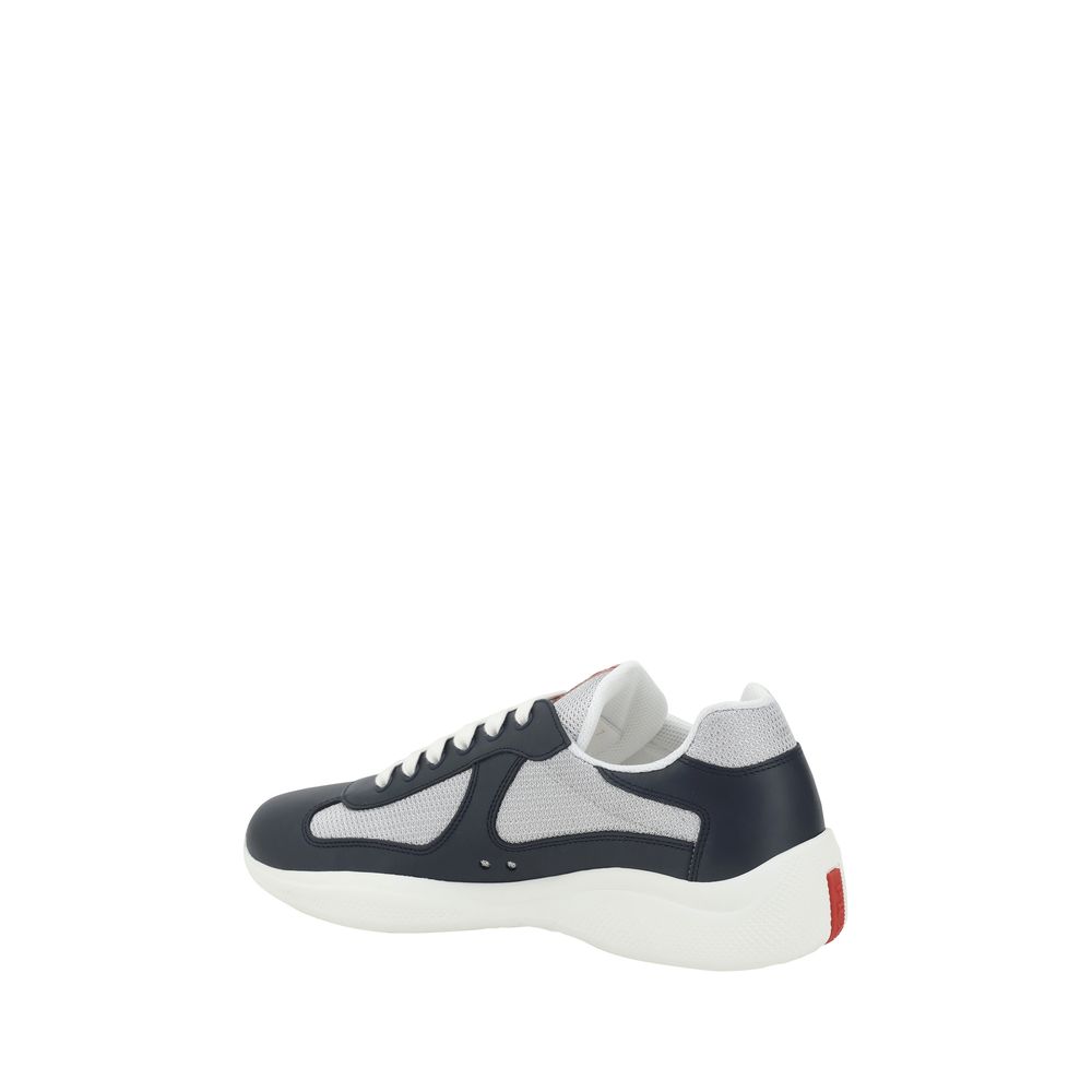 Prada Blue Polyamide Athletic Men's Sneakers