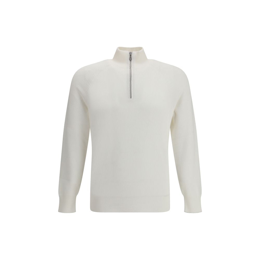 Brunello Cucinelli White Cotton Men's Sweatshirt