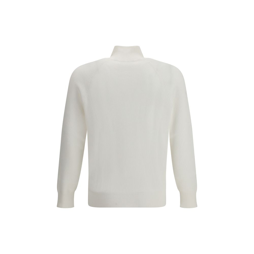 Brunello Cucinelli White Cotton Men's Sweatshirt