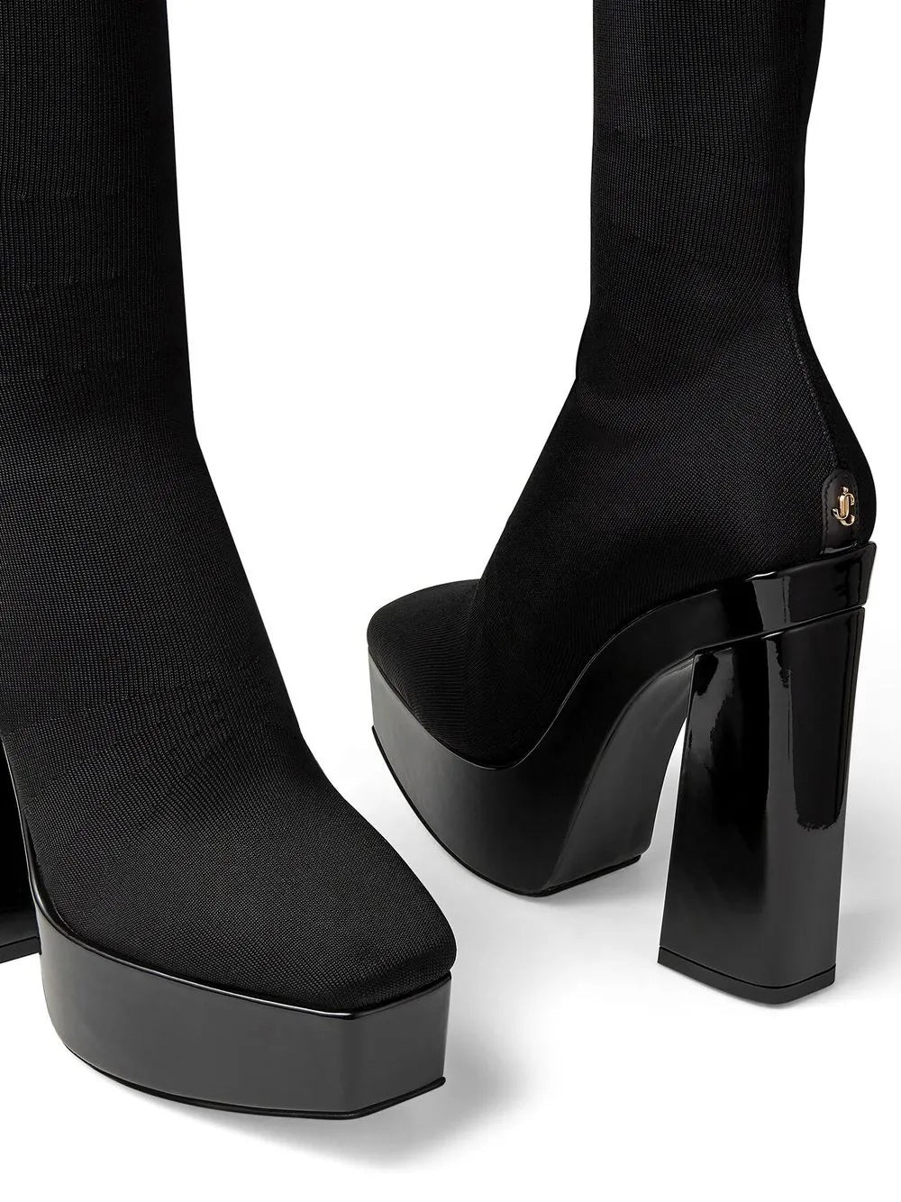 Jimmy Choo Black Fabric Over The Women's Knee