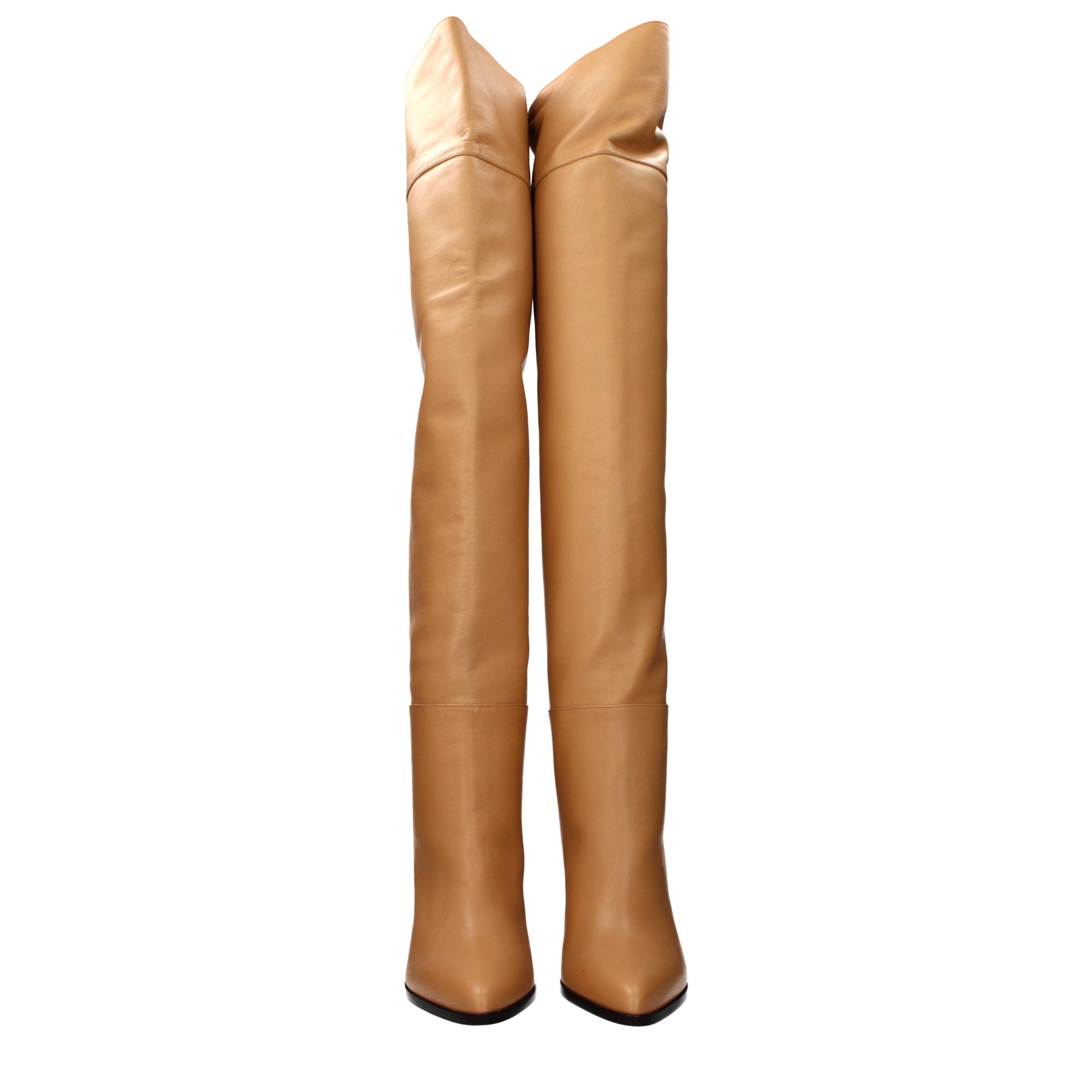 Jimmy Choo Beige Leather Ankle Women's Boots