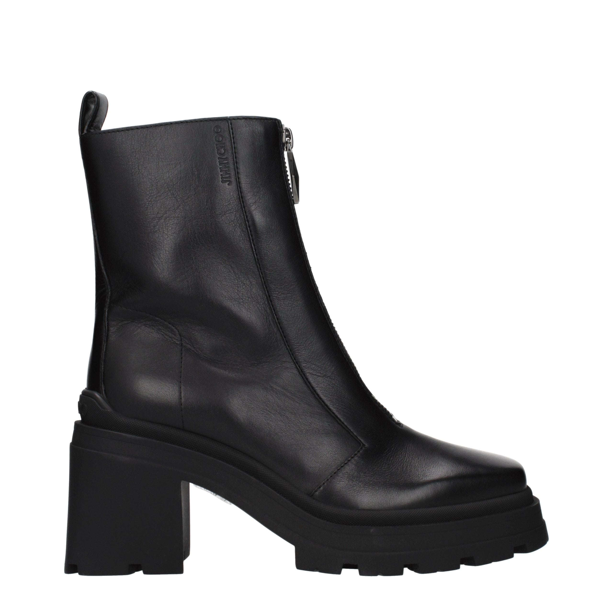 Jimmy Choo Black Leather Ankle Women's Boots