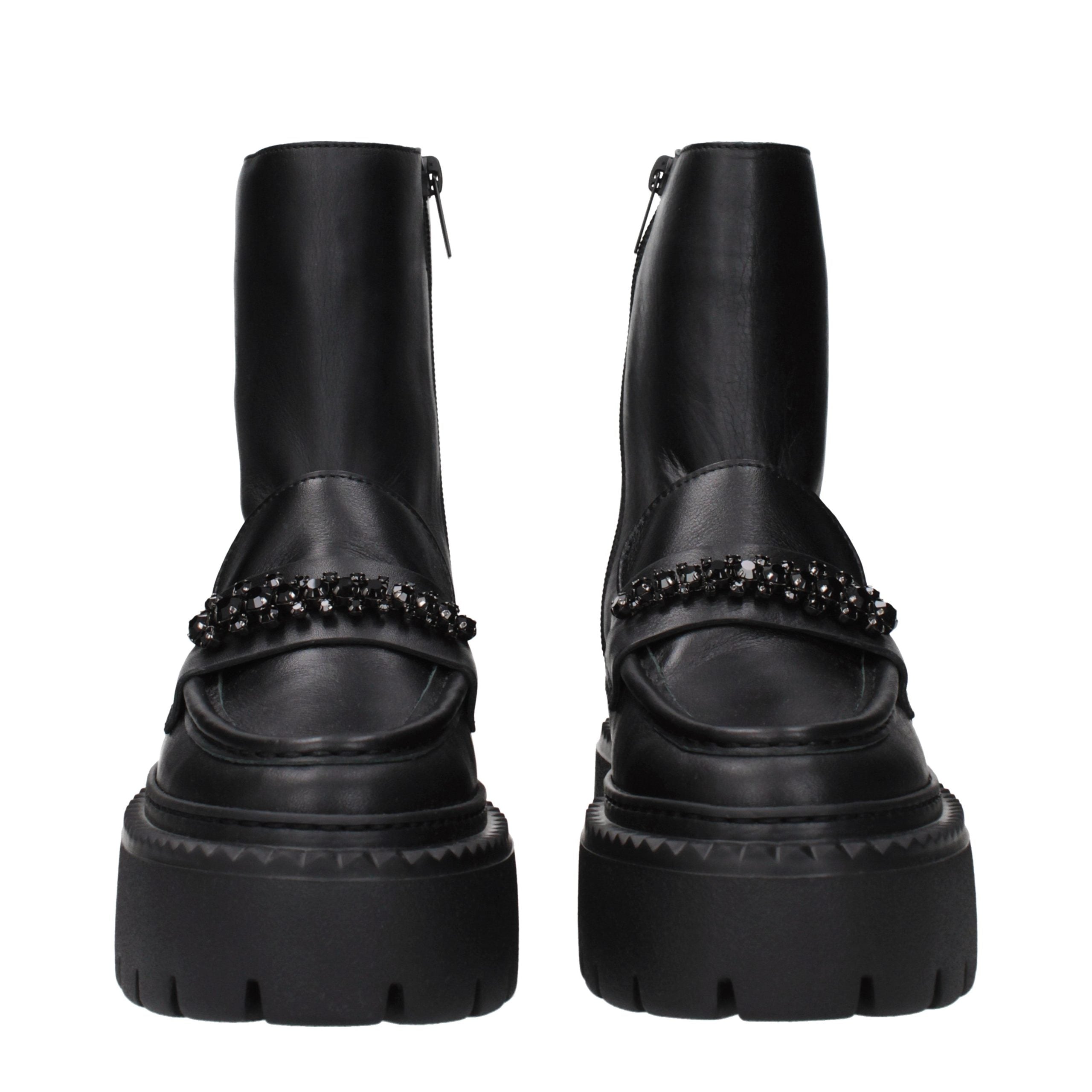 Jimmy Choo Black Leather Ankle Women's Boots