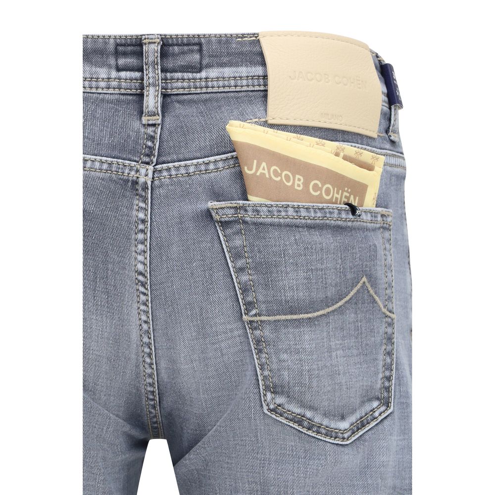 Jacob Cohen Blue Cotton Slim Fit Men's Jeans