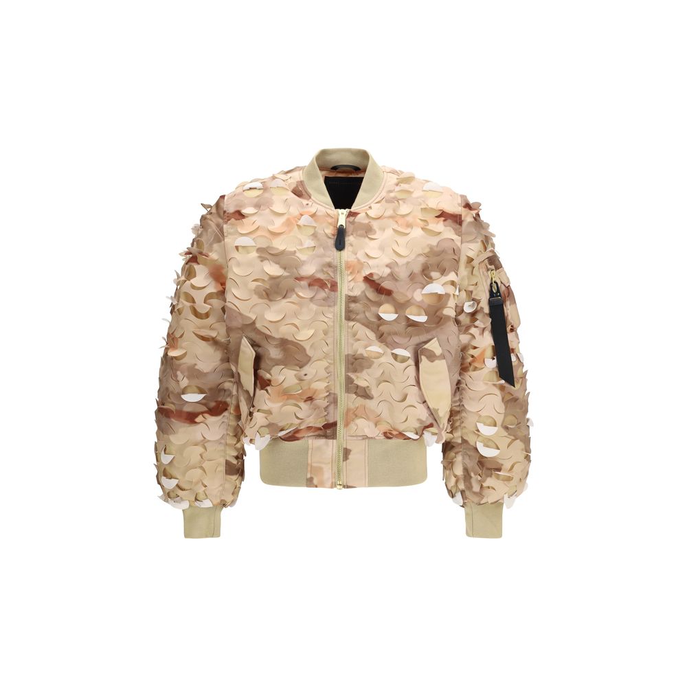 ALPHA INDUSTRIES Gold Nylon Men's Bomber