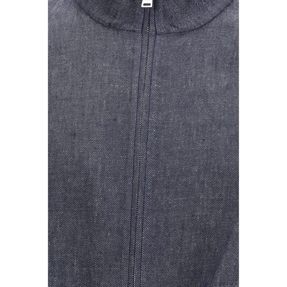 Fendi Blue Linen Denim Men's Jacket