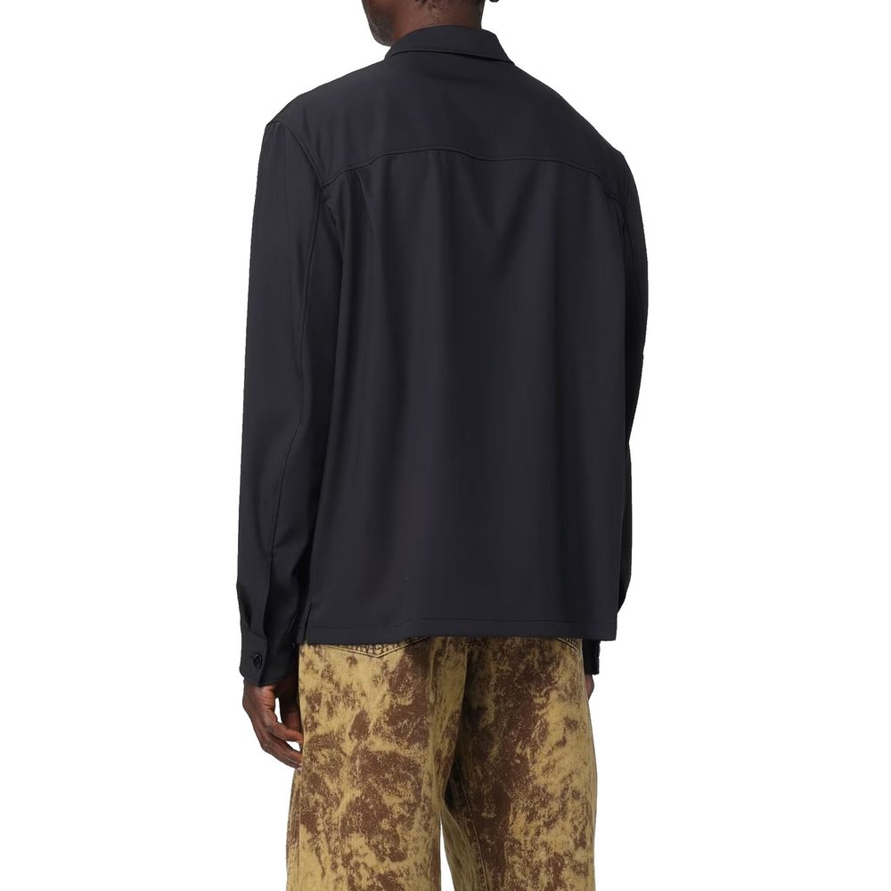 Lemaire Black Virgin Wool Men's Coat