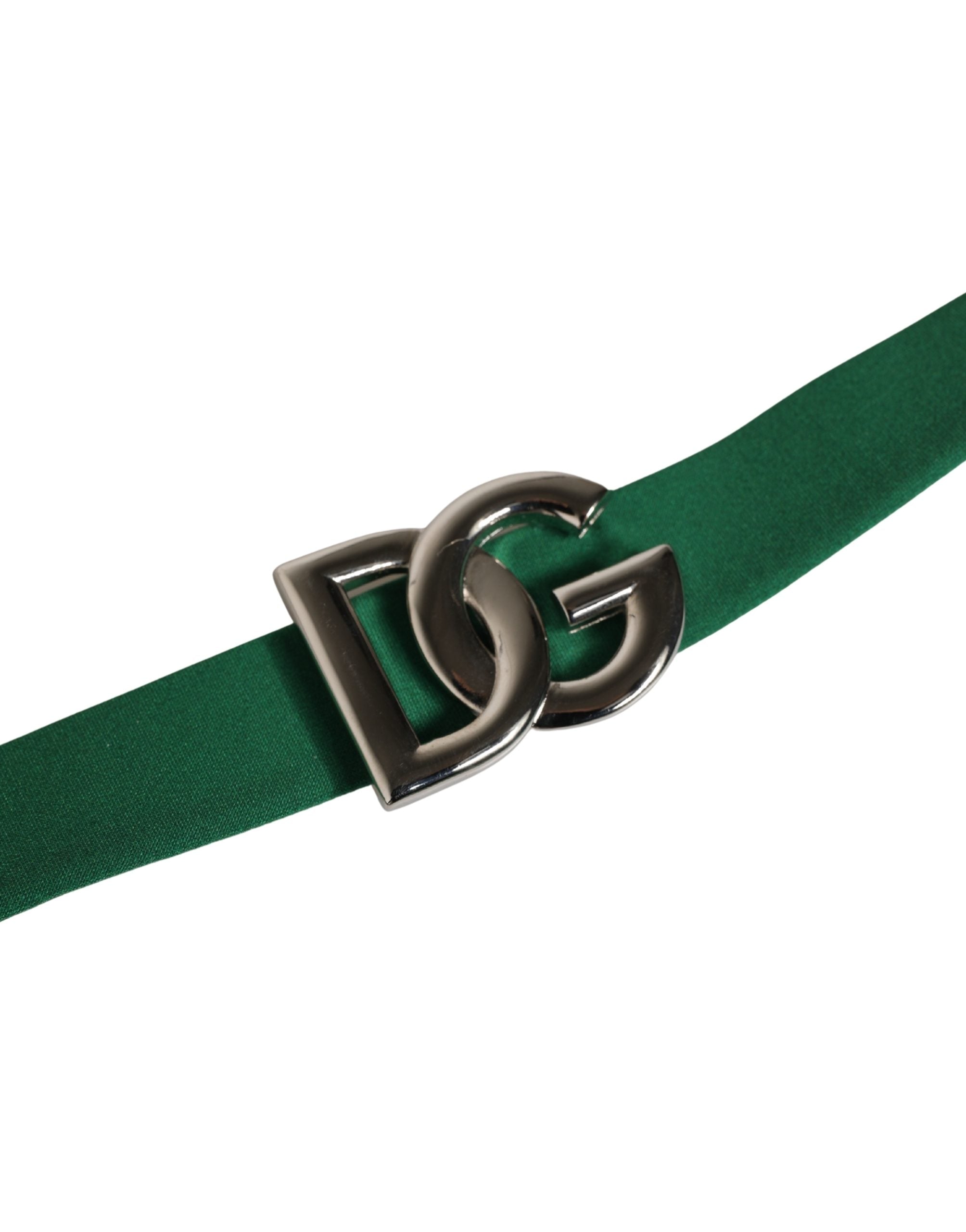 Dolce & Gabbana Green Logo Plaque Nylon Brief Panty Women's Underwear