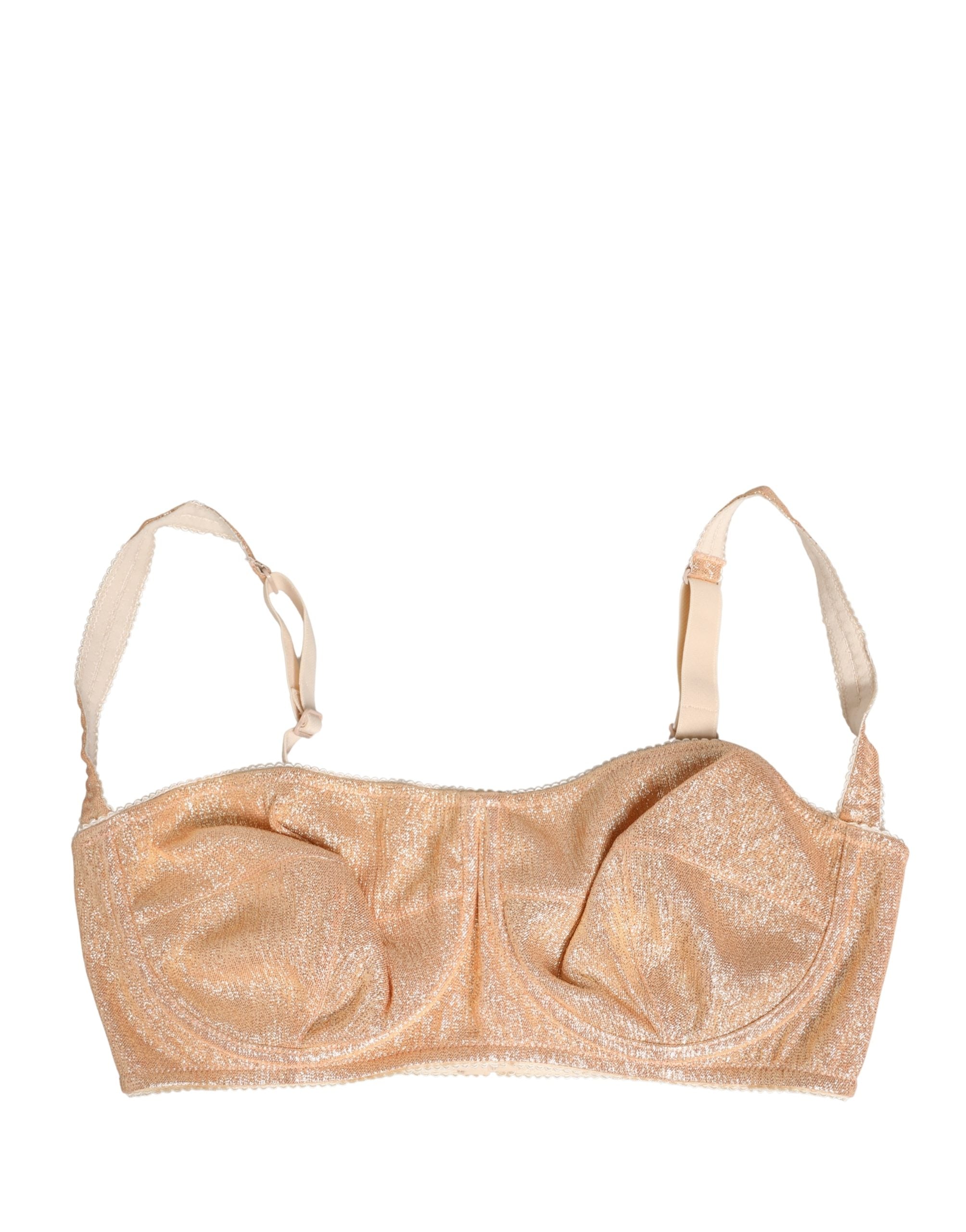 Dolce & Gabbana Beige Semi-Pad Underwire Balconette Bra Women's Underwear