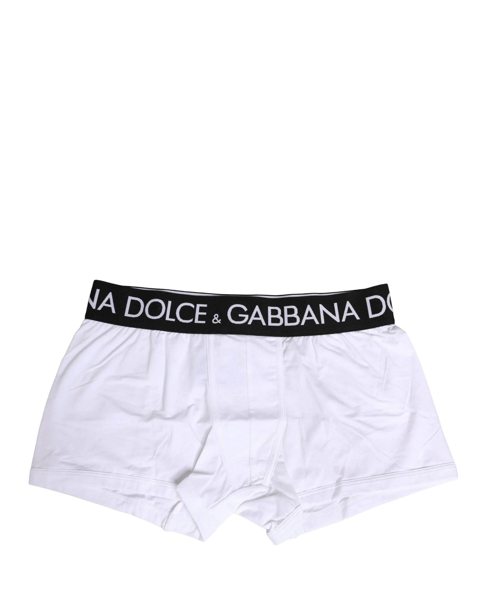 Dolce & Gabbana White Cotton Logo Waistband Boxer Shorts Women's Underwear