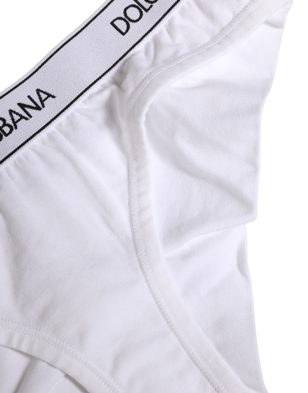 Dolce & Gabbana White Cotton Logo Waistband Brief Panty Women's Underwear